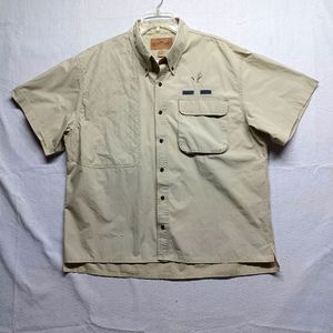 Lewis  Creek  khaki Shooters Shirt Short sleeve Sz XXL